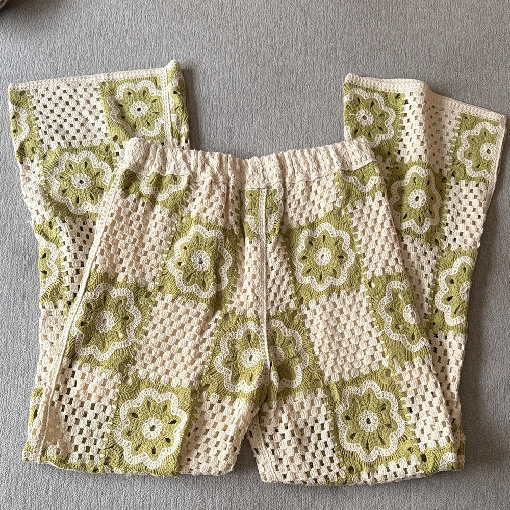 NWOT Three Bird Nest Crochet Pant - Picture 8 of 8